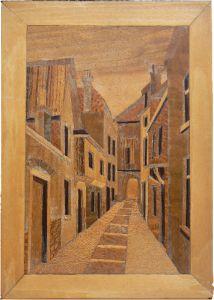 Gt. Yarmouth Rows. One of my father's marquetry pictures. 