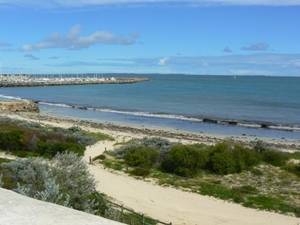 Fremantle harbour from the Round House