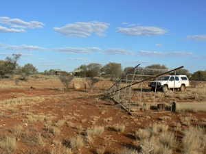 Distant view of telegraph station, with our Toyota 