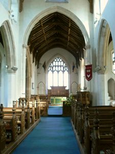 Looking down the nave towards the altar.