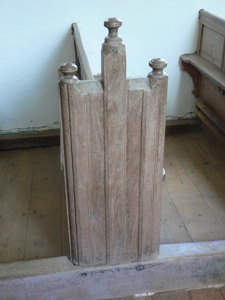 Bench end, possibly cut down from the original rood screen.