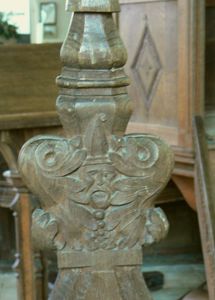 Green Man carving on choir stall