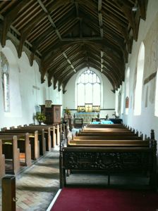 Interior view of church.