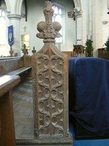 Beautifully carved bench end